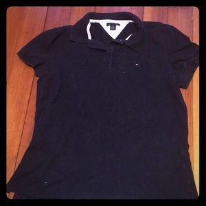 Navy blue polo women’s button down tshirt